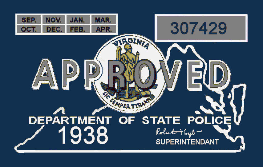 (image for) 1938 Virginia inspection sticker